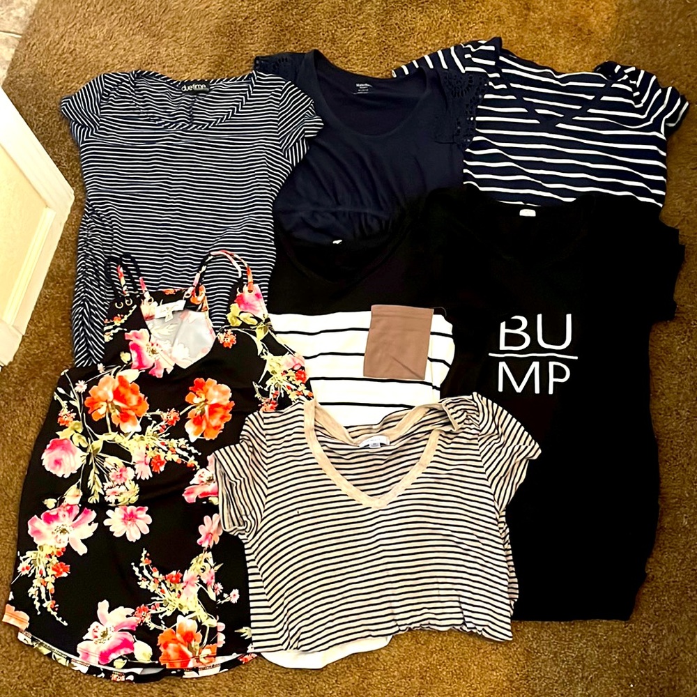 Lot of 7 Maternity Tops - Size M